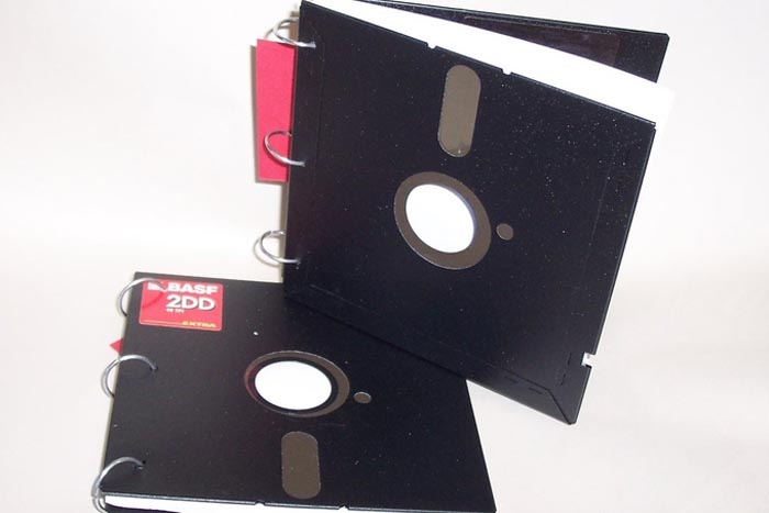 Floppy disk book cover