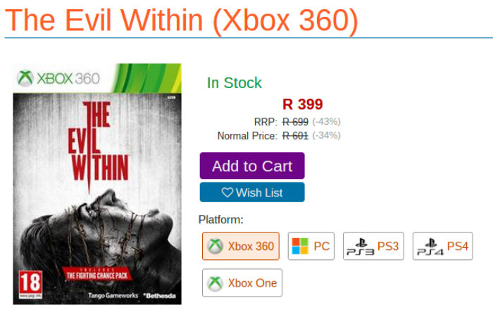 The Evil Within deal from Raru