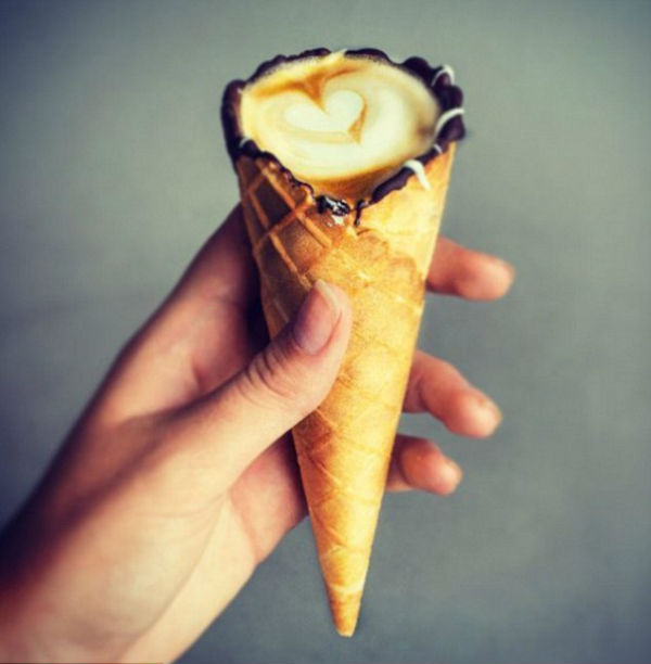 Coffee in a cone