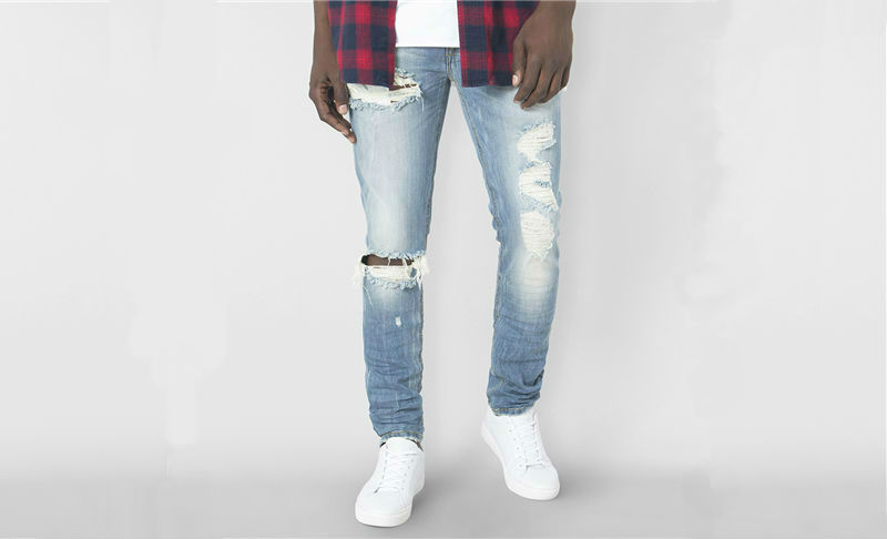 RJ Extreme Destroy skinny lightwash jeans 23