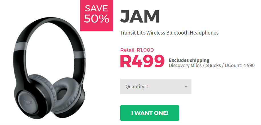 JAM wireless headphones