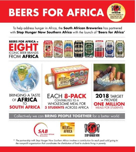 SAB Beers for Africa fact sheet