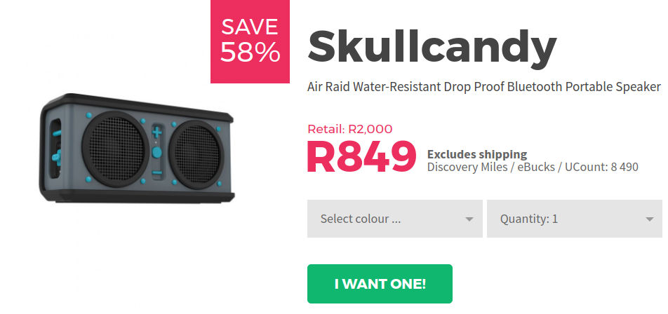 Skullcandy Bluetooth speaker