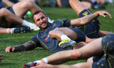 Quade Cooper Wallabies training