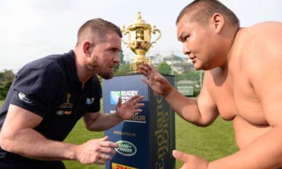 Shane Williams vs Sumo wrestler