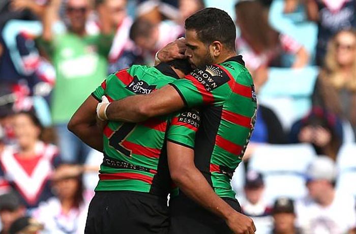 Alex Johnston and Greg Inglis