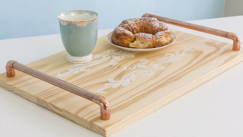 Copper Wood tray