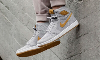 The Air Jordan Retro 1 Flyknit Wolf Grey