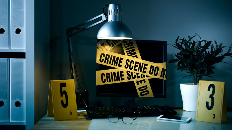 Crime scene computer cyber security