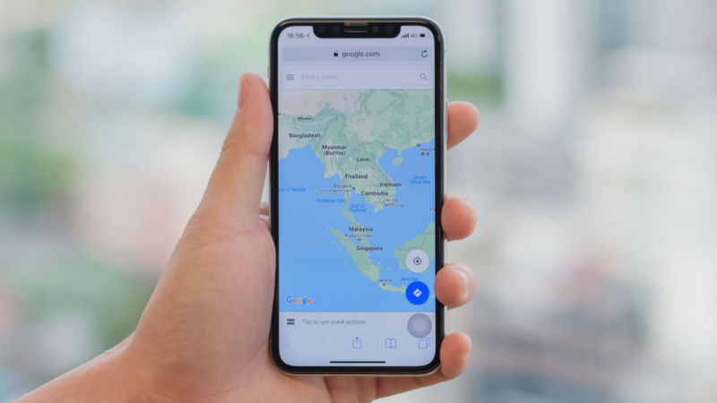 Google maps header